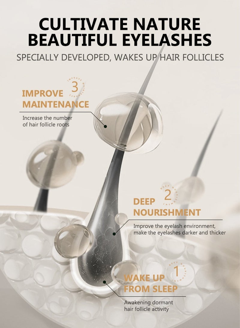 MOIKA Eyelash Growth Serum, Natural Lash Enhancer for Longer & Thicker Lashes, 4ml - Image 5